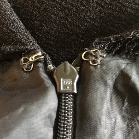 Shabby Chic Gothic Black Crepe and Lace Romper - Picture 11 of 16